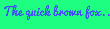 Image with Font Color 454BFF and Background Color 1EFF82